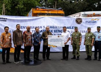 Bank Mandiri dan Kemenhan Bangun Jembatan Darurat untuk Pulihkan Akses Wilayah Bencana di Sumatera